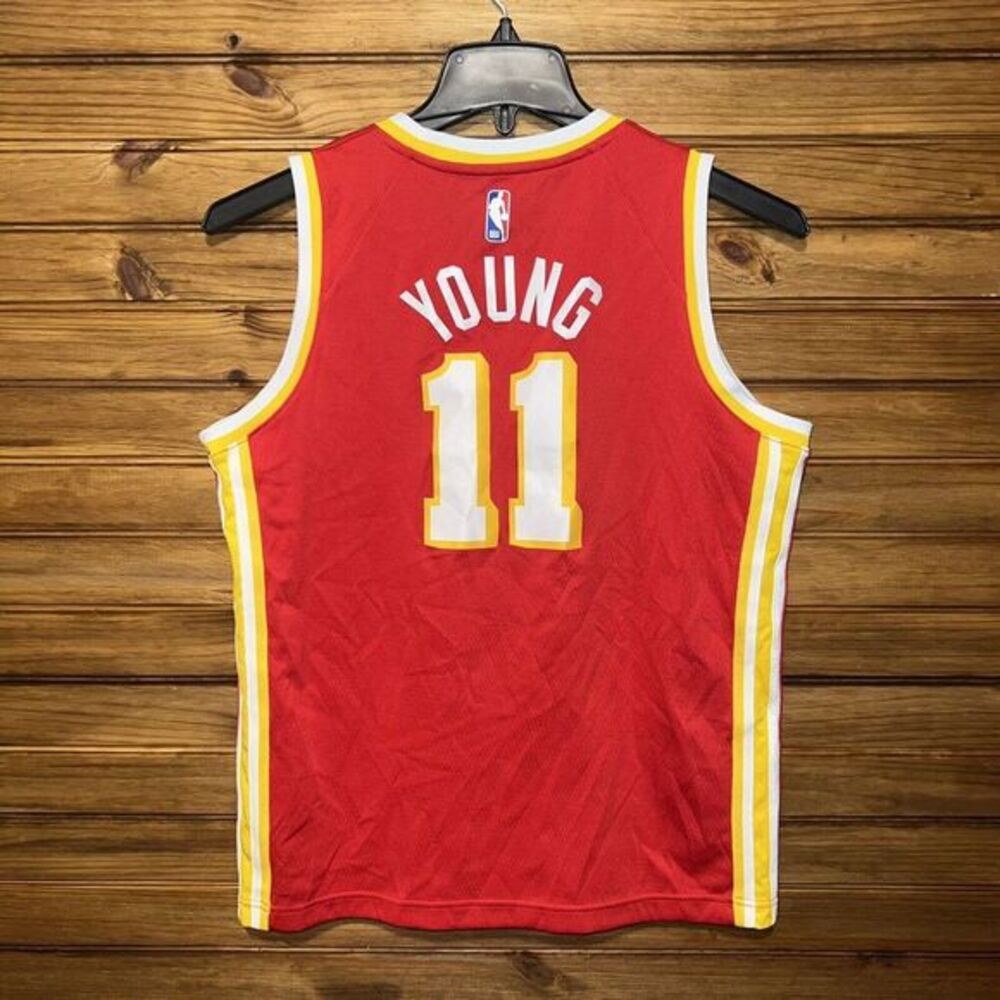 Nike Trae Young Atlanta Hawks Authentic Swingman Icon City Jersey Unisex Large - Picture 2 of 8